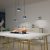 Pendant lamp ARENA BLUE/GOLD 3xGX53