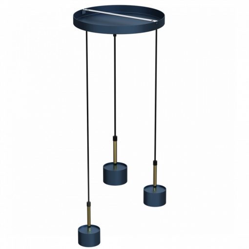 Pendant lamp ARENA BLUE/GOLD 3xGX53