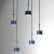 Pendant lamp ARENA BLUE/GOLD 5xGX53