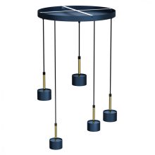 Pendant lamp ARENA BLUE/GOLD 5xGX53