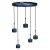 Pendant lamp ARENA BLUE/GOLD 5xGX53