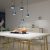 Pendant lamp ARENA BLUE/GOLD 5xGX53