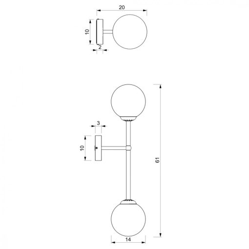 Wall lamp POP 2xE14