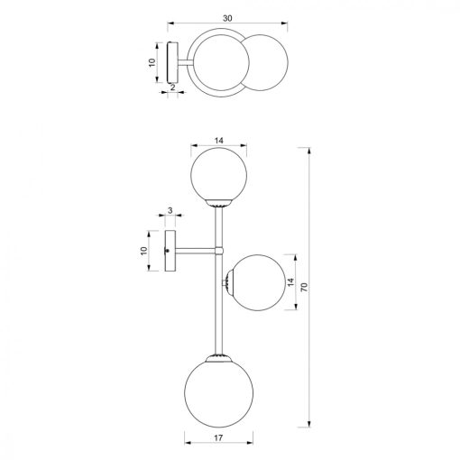 Wall lamp POP 3xE14
