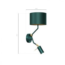 Wall lamp VERDE GREEN + 1x mini GU10