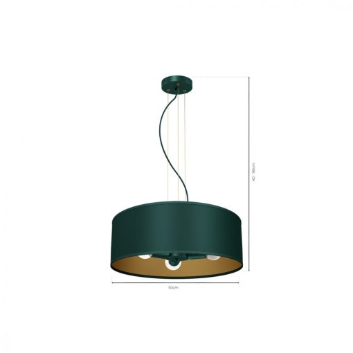 Pendant lamp VERDE GREEN 3xE27