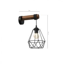 Wall lamp ACERO 1xE27