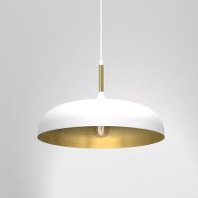 Pendant lamp LINCOLN WHITE/GOLD 1xE27 45cm