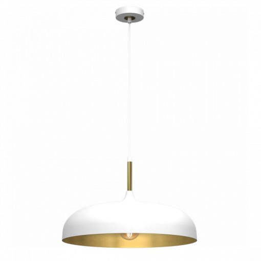Pendant lamp LINCOLN WHITE/GOLD 1xE27 45cm
