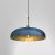 Pendant lamp LINCOLN BLUE/GOLD 1xE27 45cm