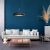 Pendant lamp LINCOLN BLUE/GOLD 1xE27 45cm