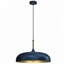 Pendant lamp LINCOLN BLUE/GOLD 1xE27 45cm