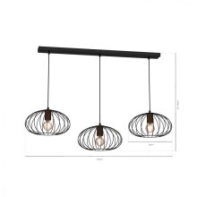 Pendant lamp MERIDIANO 3xE27