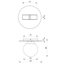 Ceiling  lamp PLATO 1xE14