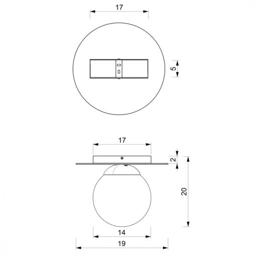 Ceiling  lamp PLATO 1xE14