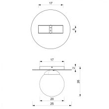 Ceiling  lamp PLATO 1xE14