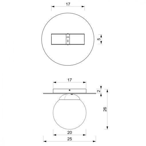 Ceiling  lamp PLATO 1xE14