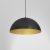 Pendant lamp BETA BLACK/GOLD 1xE27 45cm