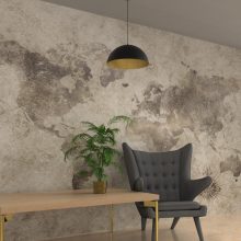 Pendant lamp BETA BLACK/GOLD 1xE27 45cm