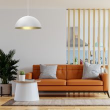 Pendant lamp BETA WHITE/GOLD 1xE27 45cm