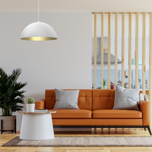 Pendant lamp BETA WHITE/GOLD 1xE27 45cm
