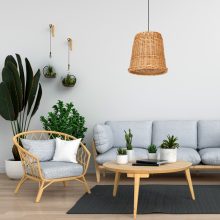 Pendant lamp VIMINI NATURAL WOOD 1xE27