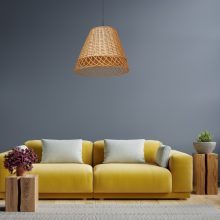 Pendant lamp VIMINI NATURAL WOOD 1xE27