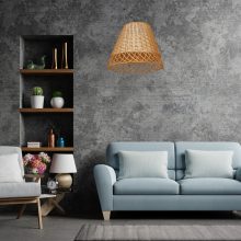 Pendant lamp VIMINI NATURAL WOOD 1xE27