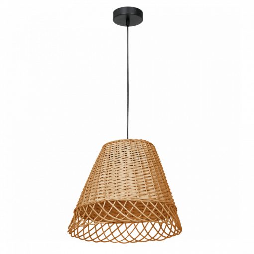 Pendant lamp VIMINI NATURAL WOOD 1xE27