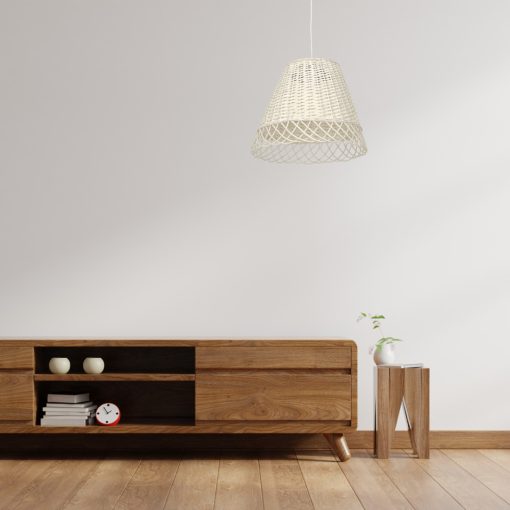 Pendant lamp VIMINI WHITE 1xE27
