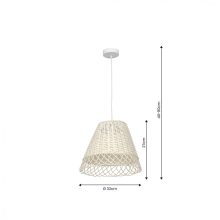 Pendant lamp VIMINI WHITE 1xE27