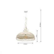 Pendant lamp VIMINI WHITE 1xE27