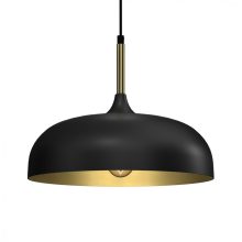 Pendant lamp LINCOLN BLACK/GOLD 1xE27 35cm