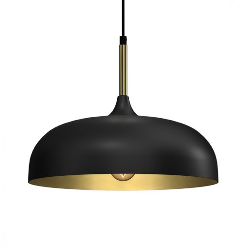 Pendant lamp LINCOLN BLACK/GOLD 1xE27 35cm