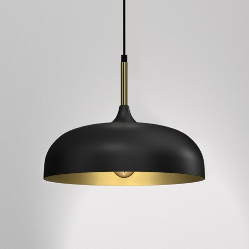 Pendant lamp LINCOLN BLACK/GOLD 1xE27 35cm