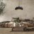 Pendant lamp LINCOLN BLACK/GOLD 1xE27 35cm