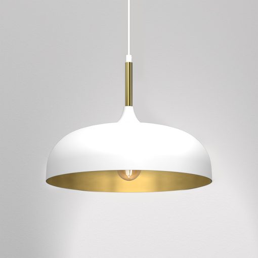 Pendant lamp LINCOLN WHITE/GOLD 1xE27 35cm
