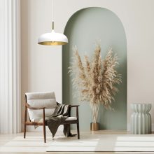 Pendant lamp LINCOLN WHITE/GOLD 1xE27 35cm
