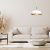 Pendant lamp LINCOLN WHITE/GOLD 1xE27 35cm
