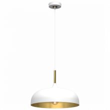 Pendant lamp LINCOLN WHITE/GOLD 1xE27 35cm