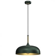 Pendant lamp LINCOLN GREEN/GOLD 1xE27 35cm