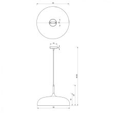 Pendant lamp LINCOLN GREEN/GOLD 1xE27 35cm