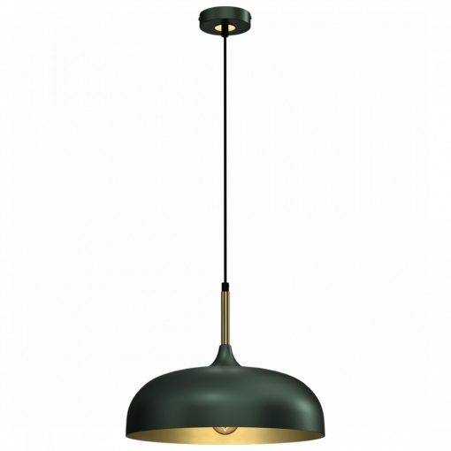 Pendant lamp LINCOLN GREEN/GOLD 1xE27 35cm