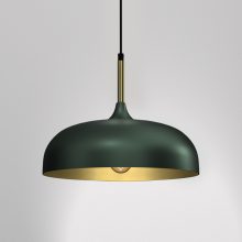 Pendant lamp LINCOLN GREEN/GOLD 1xE27 35cm