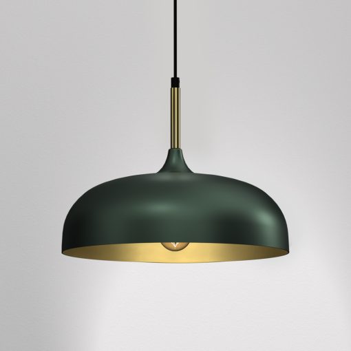 Pendant lamp LINCOLN GREEN/GOLD 1xE27 35cm
