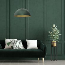 Pendant lamp BETA GREEN/GOLD 1xE27 45cm