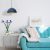Pendant lamp BETA NAVY BLUE/GOLD 1xE27 35cm
