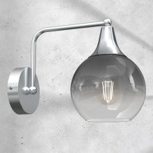 Wall lamp MONTE SILVER 1xE27
