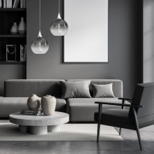 Pendant lamp MONTE SILVER fi 200 1xE27
