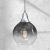 Pendant lamp MONTE SILVER fi 150 1xE27